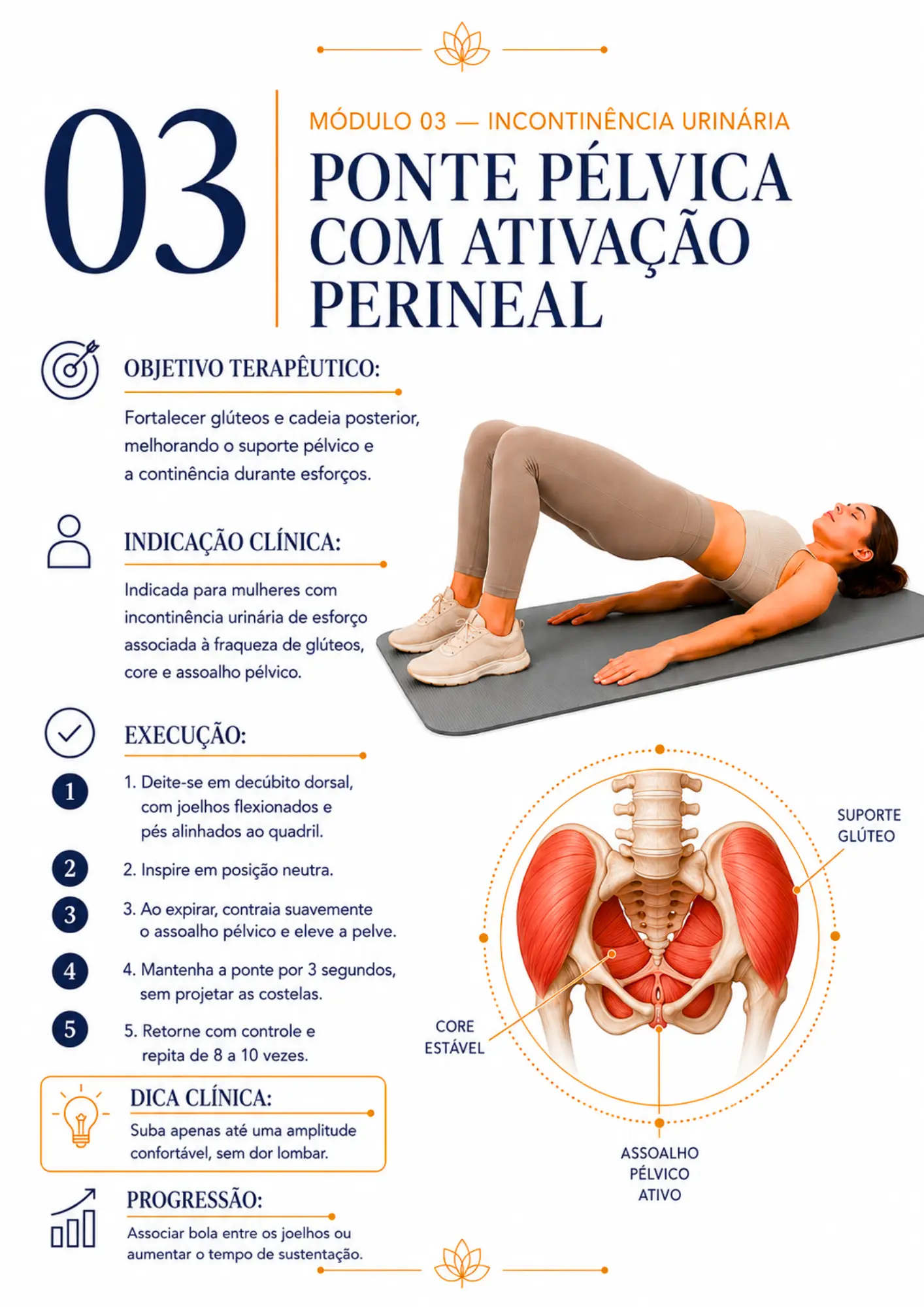 Ponte Pélvica com Ativação Perineal